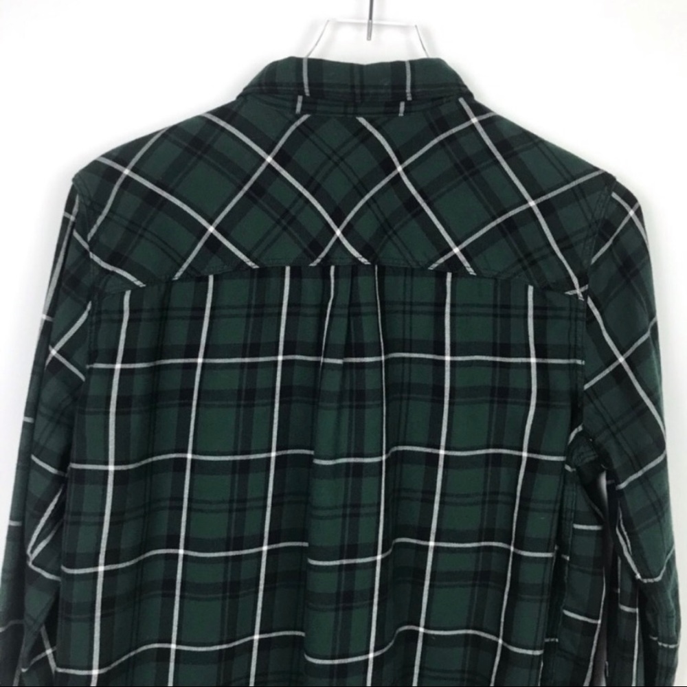 LEVI’S Boyfriend Green Plaid Flannel Cotton - Picture 7 of 8